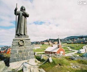 Puzzle Άγαλμα του Hans Egede, Nuuk, Γροιλανδία